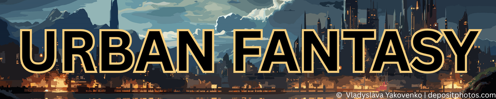 Schriftzug "Urban Fantasy" vor einer Skyline